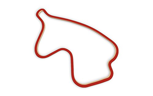 Racetrackart RTA-10129-RD-46 Rennstreckenkontur des Canadian Tire Motorsport Park-Rot, 46 cm Breite, Spurbreite 1,3 cm, Holz, 45 x 46 x 2.1 cm von Racetrackart