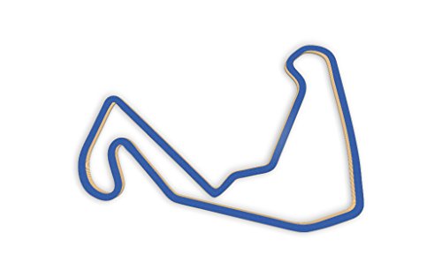 Racetrackart RTA-10132-BL-46 Rennstreckenkontur des Carolina Motorsports Park Full Course-Blau, 46 cm Breite, Spurbreite 1,3 cm, Holz, 45 x 46 x 2.1 cm von Racetrackart