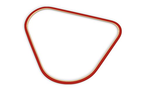 Racetrackart RTA-10134-RD-46 Rennstreckenkontur des Carolina Motorsports Park Kart Oval Sprint-Rot, 46 cm Breite, Spurbreite 1,3 cm, Holz, 45 x 46 x 2.1 cm von Racetrackart