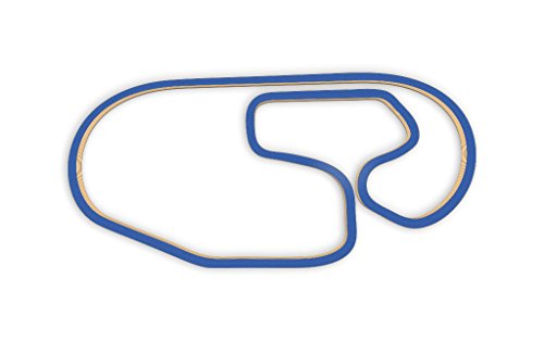 Racetrackart RTA-10141-BL-46 Rennstreckenkontur des Charlotte Motor Speedway-Blau, 46 cm Breite, Spurbreite 1,3 cm, Holz, 45 x 46 x 2.1 cm von Racetrackart