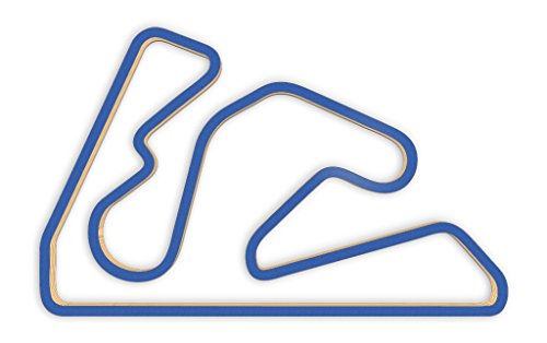 Racetrackart RTA-10148-BL-23 Rennstreckenkontur des Circuit d’Alcarràs-Blau, 23 cm Breite, Spurbreite 9mm, Holz, 23 x 23 x 0.9 cm von Racetrackart