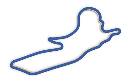 Racetrackart RTA-10152-BL-46 Rennstreckenkontur des Circuit de Pau-Blau, 46 cm Breite, Spurbreite 1,3 cm, Holz, 45 x 46 x 2.1 cm von Racetrackart