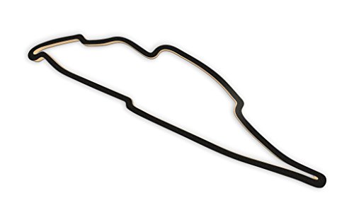 Racetrackart RTA-10155-BK-46 Rennstreckenkontur des Circuit Gilles Villeneuve Kanada-Schwarz, 46 cm Breite, Spurbreite 1,3 cm, Holz, 45 x 46 x 2.1 cm von Racetrackart