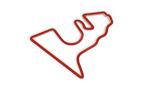 Racetrackart RTA-10158-RD-46 Rennstreckenkontur of The Americas Short Circuit-Rot, 46 cm Breite, Spurbreite 1,3 cm, Holz, 45 x 46 x 2.1 cm von Racetrackart