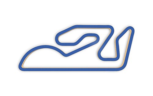 Racetrackart RTA-10159-BL-46 Rennstreckenkontur des Circuit Ricardo Tormo-Blau, 46 cm Breite, Spurbreite 1,3 cm, Holz, 45 x 46 x 2.1 cm von Racetrackart