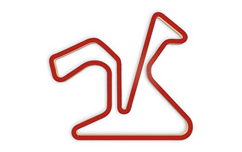 Racetrackart RTA-10164-RD-23 Rennstreckenkontur des Circuito de Jerez-Rot, 23 cm Breite, Spurbreite 9mm, Holz, 23 x 23 x 0.9 cm von Racetrackart