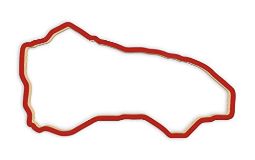 Racetrackart RTA-10167-RD-46 Rennstreckenkontur des Circuito Lasarte-Rot, 46 cm Breite, Spurbreite 1,3 cm, Holz, 45 x 46 x 2.1 cm von Racetrackart