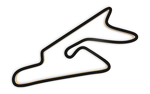 Racetrackart RTA-10202-BK-46 Rennstreckenkontur des Dubai Autodrome International Course-Schwarz, 46 cm Breite, Spurbreite 1,3 cm, Holz, 45 x 46 x 2.1 cm von Racetrackart