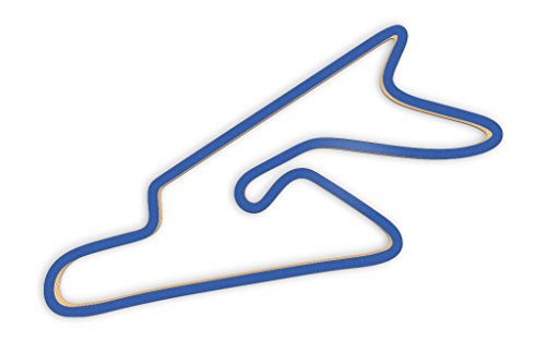 Racetrackart RTA-10202-BL-46 Rennstreckenkontur des Dubai Autodrome International Course-Blau, 46 cm Breite, Spurbreite 1,3 cm, Holz, 45 x 46 x 2.1 cm von Racetrackart