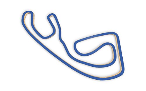 Racetrackart RTA-10209-BL-23 Rennstreckenkontur des Englishtown Raceway Park-Blau, 23 cm Breite, Spurbreite 9mm, Holz, 23 x 23 x 0.9 cm von Racetrackart