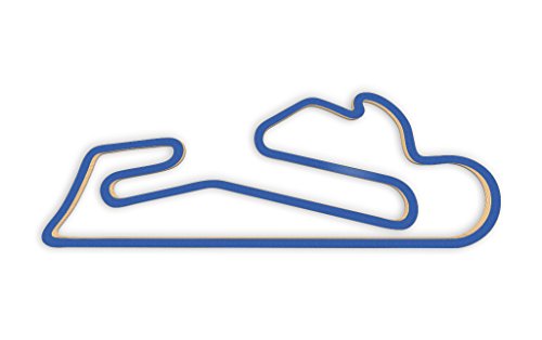 Racetrackart RTA-10210-BL-23 Rennstreckenkontur des Estoril Autodrome-Blau, 23 cm Breite, Spurbreite 9mm, Holz, 23 x 23 x 0.9 cm von Racetrackart