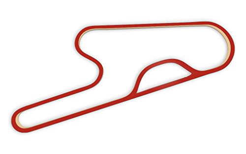 Racetrackart RTA-10224-RD-46 Rennstreckenkontur des F1 Outdoors Kart-Banked Track-Rot, 46 cm Breite, Spurbreite 1,3 cm, Holz, 45 x 46 x 2.1 cm von Racetrackart