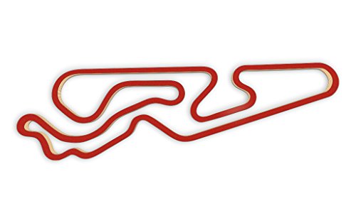 Racetrackart RTA-10225-RD-23 Rennstreckenkontur des F1 Outdoors Kart-Daytona Circuit-Rot, 23 cm Breite, Spurbreite 9mm, Holz, 23 x 23 x 0.9 cm von Racetrackart