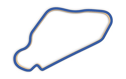 Racetrackart RTA-10228-BL-46 Rennstreckenkontur des Falkenbergs Motorbana-Blau, 46 cm Breite, Spurbreite 1,3 cm, Holz, 45 x 46 x 2.1 cm von Racetrackart