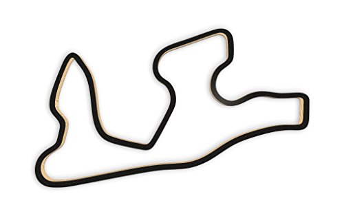 Racetrackart RTA-10243-BK-46 Rennstreckenkontur des Gotland Ring North Circuit-Schwarz, 46 cm Breite, Spurbreite 1,3 cm, Holz, 45 x 46 x 2.1 cm von Racetrackart