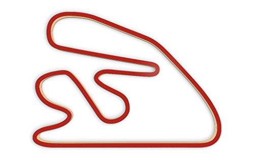 Racetrackart RTA-10266-RD-46 Rennstreckenkontur des Hampton Downs Full Circuit-Rot, 46 cm Breite, Spurbreite 1,3 cm, Holz, 45 x 46 x 2.1 cm von Racetrackart