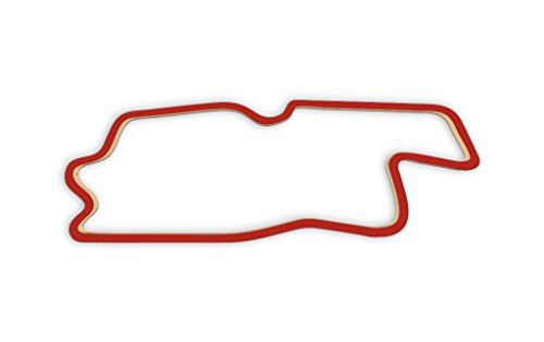 Racetrackart RTA-10270-RD-46 Rennstreckenkontur des Heartland Park of Topeka 2-Rot, 46 cm Breite, Spurbreite 1,3 cm, Holz, 45 x 46 x 2.1 cm von Racetrackart