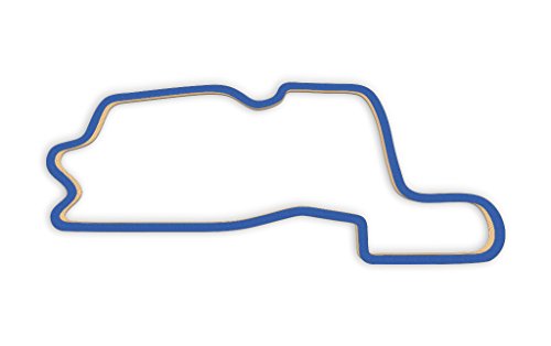 Racetrackart RTA-10271-BL-46 Rennstreckenkontur des Heartland Park of Topeka 3-Blau, 46 cm Breite, Spurbreite 1,3 cm, Holz, 45 x 46 x 2.1 cm von Racetrackart