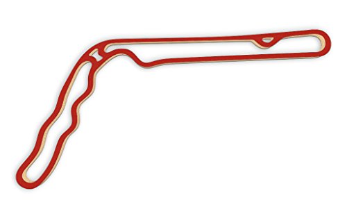 Racetrackart RTA-10273-RD-46 Rennstreckenkontur des Hethel Test Track Full Circuit-Rot, 46 cm Breite, Spurbreite 1,3 cm, Holz, 45 x 46 x 2.1 cm von Racetrackart