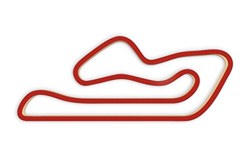 Racetrackart RTA-10294-RD-46 Rennstreckenkontur des Honjo Circuit-Rot, 46 cm Breite, Spurbreite 1,3 cm, Holz, 45 x 46 x 2.1 cm von Racetrackart