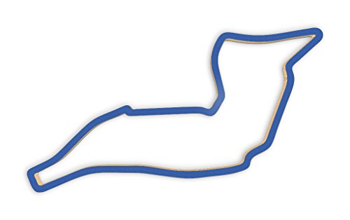 Racetrackart RTA-10300-BL-46 Rennstreckenkontur des Imola Circuit-Blau, 46 cm Breite, Spurbreite 1,3 cm, Holz, 45 x 46 x 2.1 cm von Racetrackart