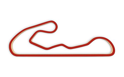 Racetrackart RTA-10307-RD-46 Rennstreckenkontur des Inde Motorsports Ranch South Course-Rot, 46 cm Breite, Spurbreite 1,3 cm, Holz, 45 x 46 x 2.1 cm von Racetrackart