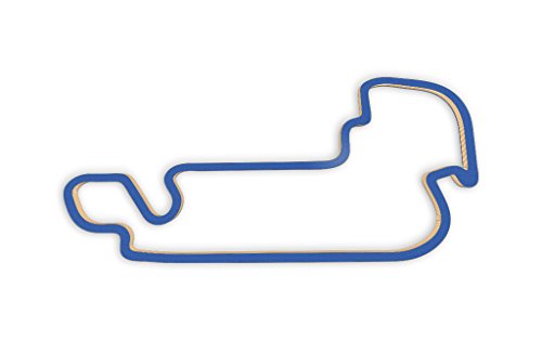 Racetrackart RTA-10310-BL-46 Rennstreckenkontur des Indianapolis Motor Speedway MotoGP Course-Blau, 46 cm Breite, Spurbreite 1,3 cm, Holz, 45 x 46 x 2.1 cm von Racetrackart