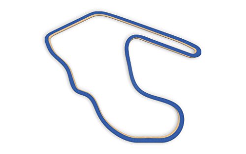 Racetrackart RTA-10314-BL-46 Rennstreckenkontur des Ingliston Racing Circuit 1.651km-Blau, 46 cm Breite, Spurbreite 1,3 cm, Holz, blau, 45 x 46 x 2.1 cm von Racetrackart
