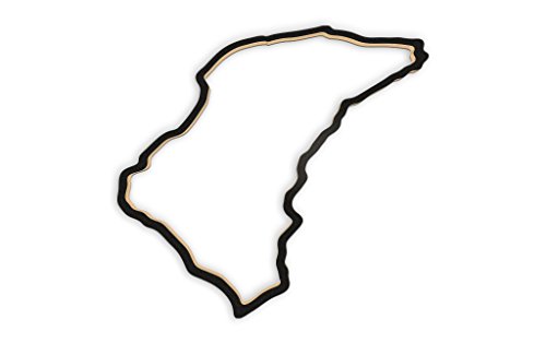 Racetrackart RTA-10320-BK-46 Rennstreckenkontur des Isle of Man TT-Schwarz, 46 cm Breite, Spurbreite 1,3 cm, Holz, 45 x 46 x 2.1 cm von Racetrackart