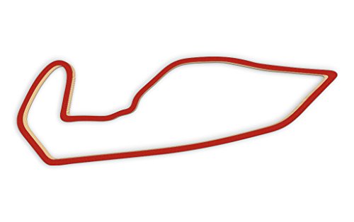 Racetrackart RTA-10342-RD-46 Rennstreckenkontur des Lake Garnett Raceway-Rot, 46 cm Breite, Spurbreite 1,3 cm, Holz, 45 x 46 x 2.1 cm von Racetrackart