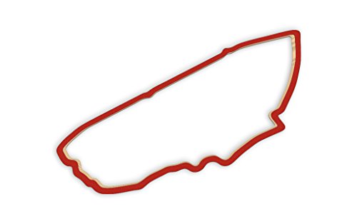 Racetrackart RTA-10349-RD-46 Rennstreckenkontur des Le Mans Circuit de la Sarthe-Rot, 46 cm Breite, Spurbreite 1,3 cm, Holz, 45 x 46 x 2.1 cm von Racetrackart