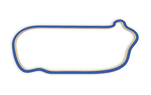 Racetrackart RTA-10353-BL-23 Rennstreckenkontur des Llandow Circuit-Blau, 23 cm Breite, Spurbreite 9mm, Holz, 23 x 23 x 0.9 cm von Racetrackart