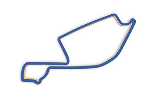Racetrackart RTA-10355-BL-46 Rennstreckenkontur des Long Beach-Blau, 46 cm Breite, Spurbreite 1,3 cm, Holz, 45 x 46 x 2.1 cm von Racetrackart