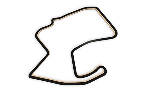 Racetrackart RTA-10373-BK-46 Rennstreckenkontur des Mazda Raceway Laguna SECA-Schwarz, 46 cm Breite, Spurbreite 1,3 cm, Holz, 45 x 46 x 2.1 cm von Racetrackart