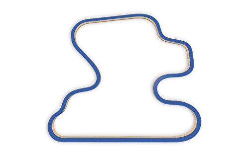 Racetrackart RTA-10377-BL-46 Rennstreckenkontur des Michiana Raceway Park Endurance Track-Blau, 46 cm Breite, Spurbreite 1,3 cm, Holz, 45 x 46 x 2.1 cm von Racetrackart