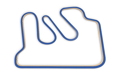 Racetrackart RTA-10379-BL-23 Rennstreckenkontur des Michiana Raceway Park National Track A-Blau, 23 cm Breite, Spurbreite 9mm, Holz, 23 x 23 x 0.9 cm von Racetrackart