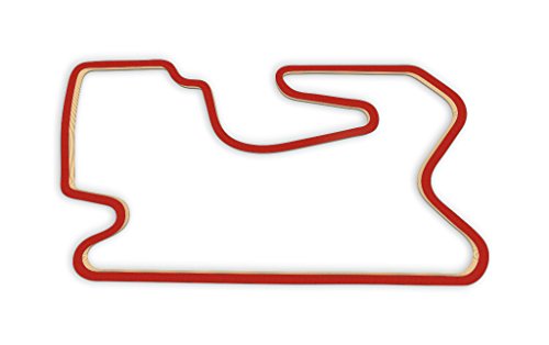 Racetrackart RTA-10390-RD-23 Rennstreckenkontur des Miller Motorsports Park Outer Course-Rot, 23 cm Breite, Spurbreite 9mm, Holz, 23 x 23 x 0.9 cm von Racetrackart