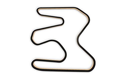 Racetrackart RTA-10391-BK-46 Rennstreckenkontur des Miller Motorsports Park West Course-Schwarz, 46 cm Breite, Spurbreite 1,3 cm, Holz, 45 x 46 x 2.1 cm von Racetrackart