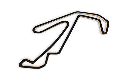 Racetrackart RTA-10394-BK-23 Rennstreckenkontur des Misano World Circuit San Marino-Schwarz, 23 cm Breite, Spurbreite 9mm, Holz, 23 x 23 x 0.9 cm von Racetrackart