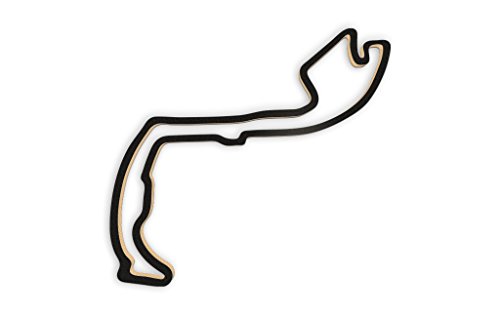Racetrackart RTA-10399-BK-92 Rennstreckenkontur des Monaco Grand Prix-Schwarz, 92 cm Breite, Spurbreite 2,5 cm, Holz, 70 x 92 x 3.5 cm von Racetrackart