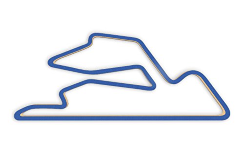Racetrackart RTA-10403-BL-23 Rennstreckenkontur des Monte Blanco Variant 1-Blau, 23 cm Breite, Spurbreite 9mm, Holz, 23 x 23 x 0.9 cm von Racetrackart