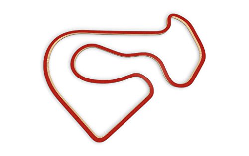 Racetrackart RTA-10408-RD-46 Rennstreckenkontur des Monticello Motor Club South Course-Rot, 46 cm Breite, Spurbreite 1,3 cm, Holz, 45 x 46 x 2.1 cm von Racetrackart