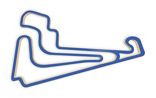 Racetrackart RTA-10413-BL-46 Rennstreckenkontur des Moscow Autodrom at Miachkovo-Blau, 46 cm Breite, Spurbreite 1,3 cm, Holz, 45 x 46 x 2.1 cm von Racetrackart