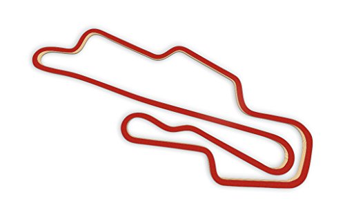 Racetrackart RTA-10430-RD-23 Rennstreckenkontur des Mugello Circuit-Rot, 23 cm Breite, Spurbreite 9mm, Holz, 23 x 23 x 0.9 cm von Racetrackart