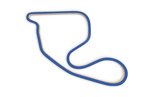 Racetrackart RTA-10439-BL-46 Rennstreckenkontur des Nelson Ledges Road Course-Blau, 46 cm Breite, Spurbreite 1,3 cm, Holz, 45 x 46 x 2.1 cm von Racetrackart