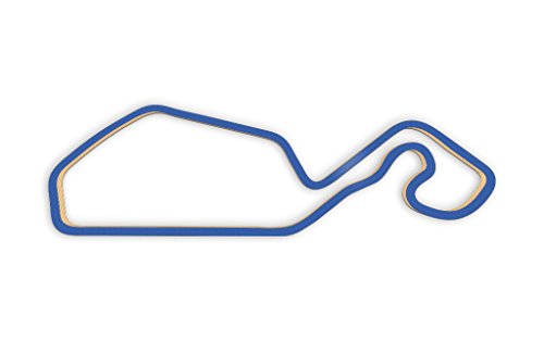 Racetrackart RTA-10444-BL-23 Rennstreckenkontur des New Jersey Motorsports Park Thunderbolt A-Blau, 23 cm Breite, Spurbreite 9mm, Holz, 23 x 23 x 0.9 cm von Racetrackart