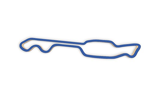 Racetrackart RTA-10450-BL-46 Rennstreckenkontur des No Problem Raceway Park-Blau, 46 cm Breite, Spurbreite 1,3 cm, Holz, 45 x 46 x 2.1 cm von Racetrackart