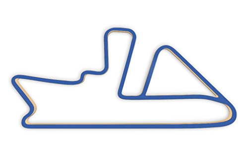 Racetrackart RTA-10461-BL-23 Rennstreckenkontur des Oakland Valley Race Park-Blau, 23 cm Breite, Spurbreite 9mm, Holz, 23 x 23 x 0.9 cm von Racetrackart