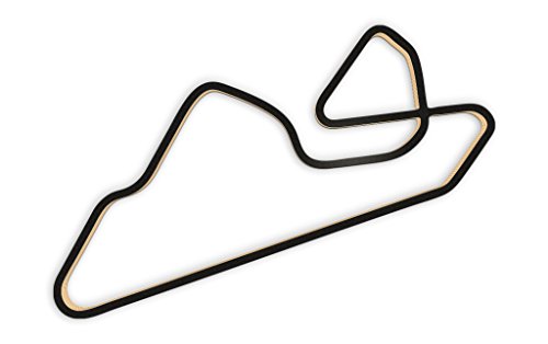 Racetrackart RTA-10466-BK-46 Rennstreckenkontur des Oran Park Circuit-Schwarz, 46 cm Breite, Spurbreite 1,3 cm, Holz, 45 x 46 x 2.1 cm von Racetrackart