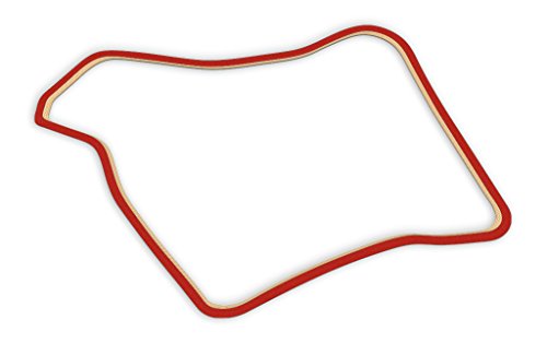 Racetrackart RTA-10471-RD-46 Rennstreckenkontur des Oulton Park Fosters Circuit-Rot, 46 cm Breite, Spurbreite 1,3 cm, Holz, 45 x 46 x 2.1 cm von Racetrackart